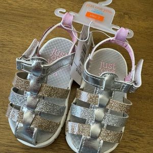 NWT Toddler Girl's Just One You Carter’s Multi Gladys Sandals Glitter